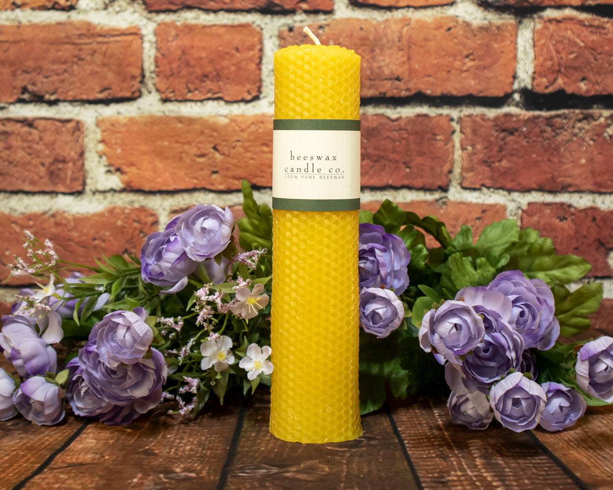 2in Honeycomb "SOLID" American Beeswax Pillar