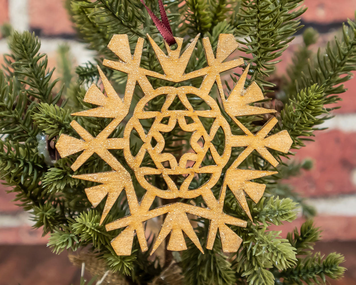 Snowflake Wooden Ornament