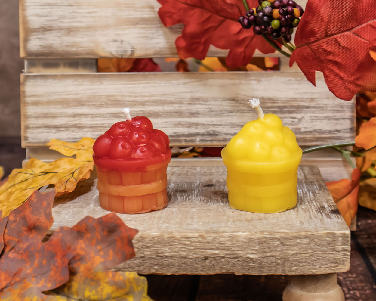 Pure Beeswax Apples in a Basket