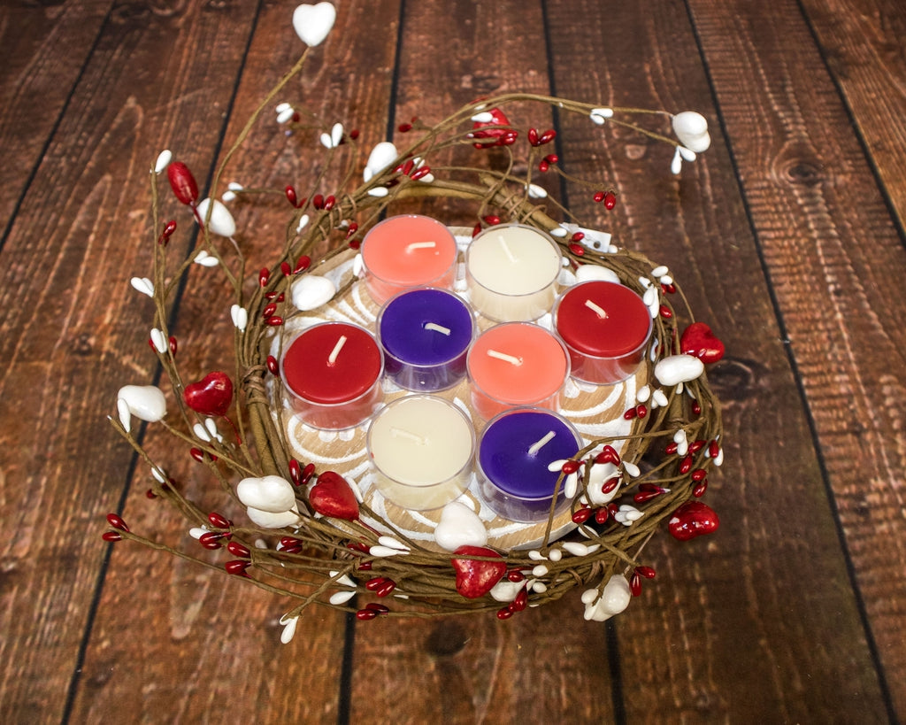 Beeswax Valentine Tea Lights