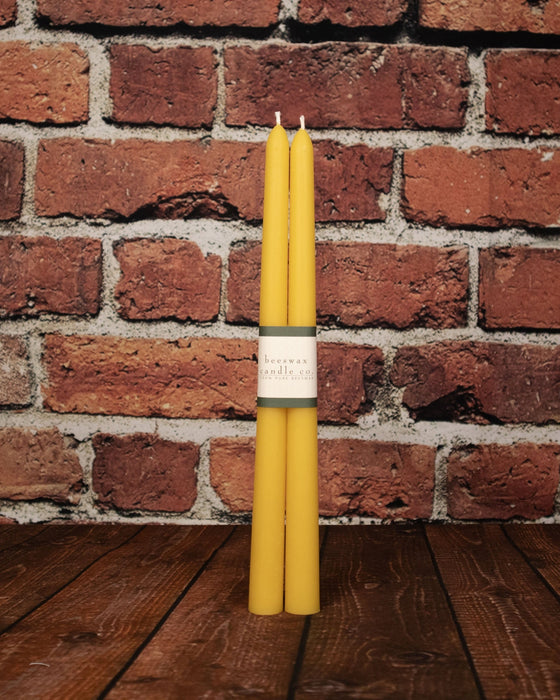 100% USA Beeswax Dinner Tapers, All natural product – The Beeswax Candle Co