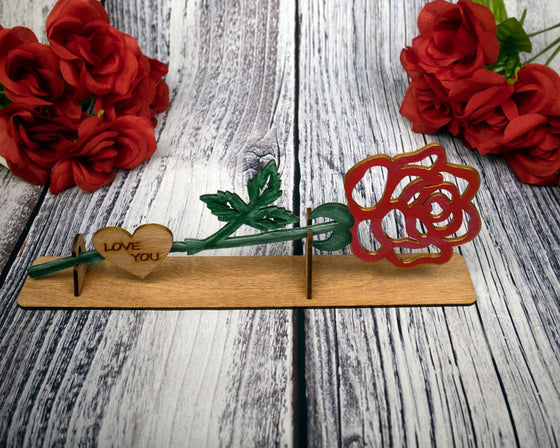 Hand-made Wooden Rose