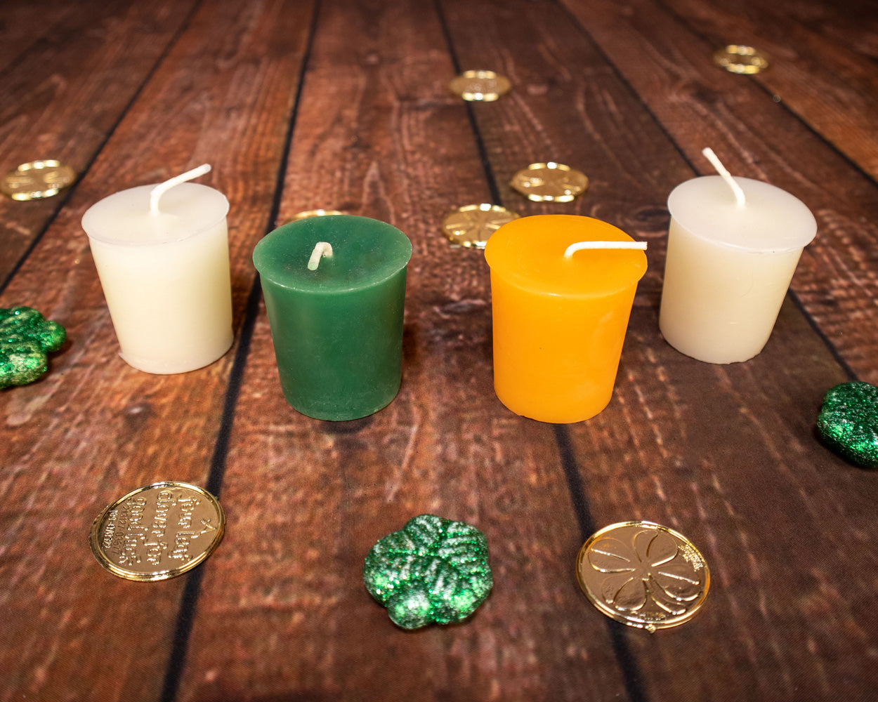 St. Patricks Beeswax Votives